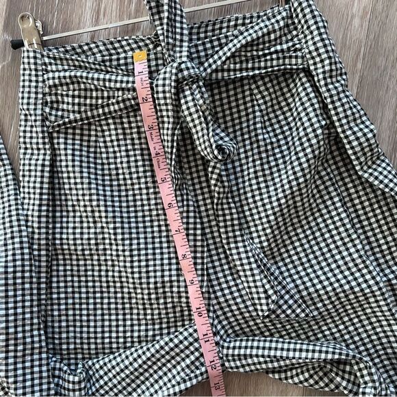 Free people gingham west side tie pants‎ women’s size 2 - Picture 4 of 7